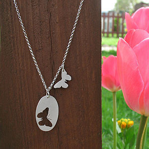 Butterfly Mismatch Charm Necklace