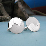 Men's Personalised Coast Cuff Links