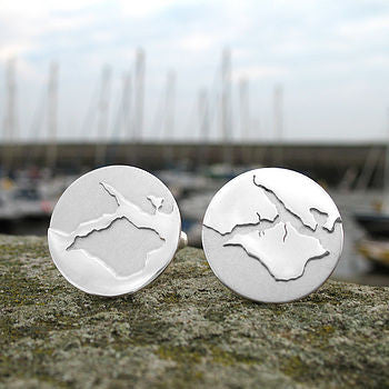 Men's Personalised Coast Cuff Links