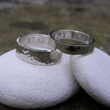 His & Hers Silver Personalised Rings