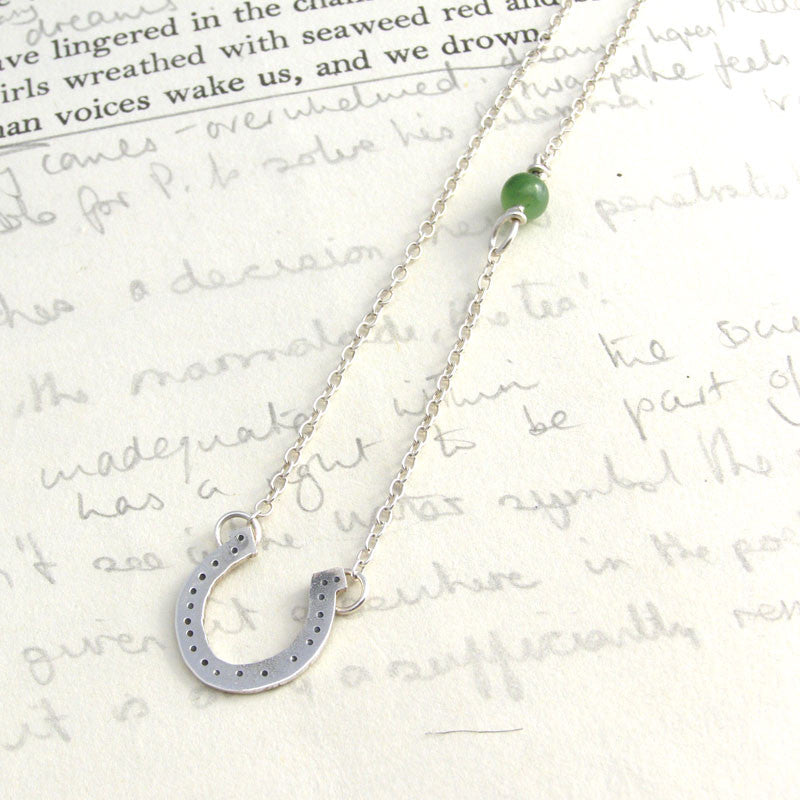 Silver Lucky Horse Shoe Necklace