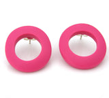 Cerise Wobble Hoops