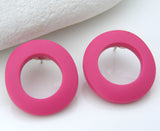 Cerise Wobble Hoops