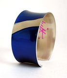 Anodized Aluminium Cuff - Blue Diagonal