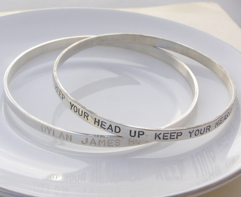 Personalised Sterling Silver Narrative Bracelet