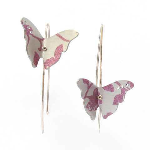 Aluminium Butterfly Drop Earrings