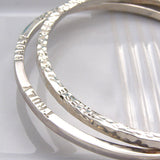 Chunky Silver Narrative Bangle