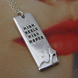 'High Heels High Hopes' Silver Necklace
