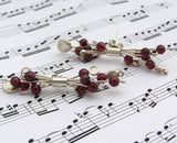 Large Silver Cluster Earrings