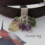 Leather Belt Bracelet With Personalised Tags