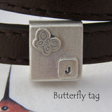 Leather Belt Bracelet With Personalised Tags