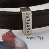 Leather Belt Bracelet With Personalised Tags