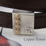 Leather Belt Bracelet With Personalised Tags