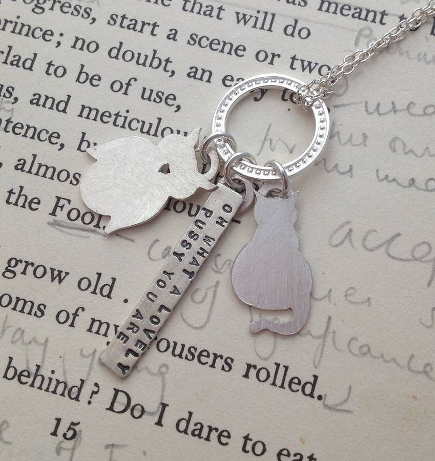 Personalised Owl And Pussy Cat Necklace
