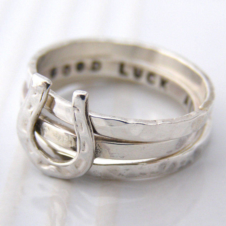 Personalised Horse Shoe Stacking Ring