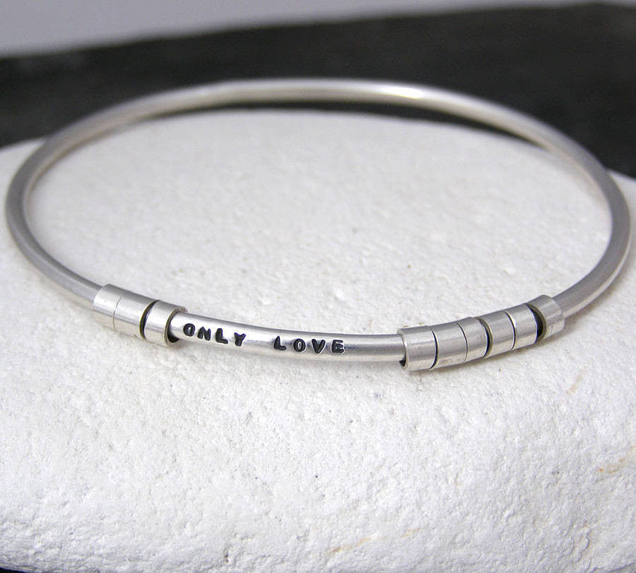 Personalised Silver 'Secret Message' Bracelet