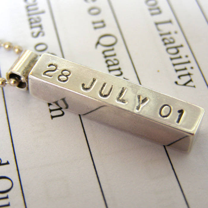 Silver Men's Chunky Personalised Pendant