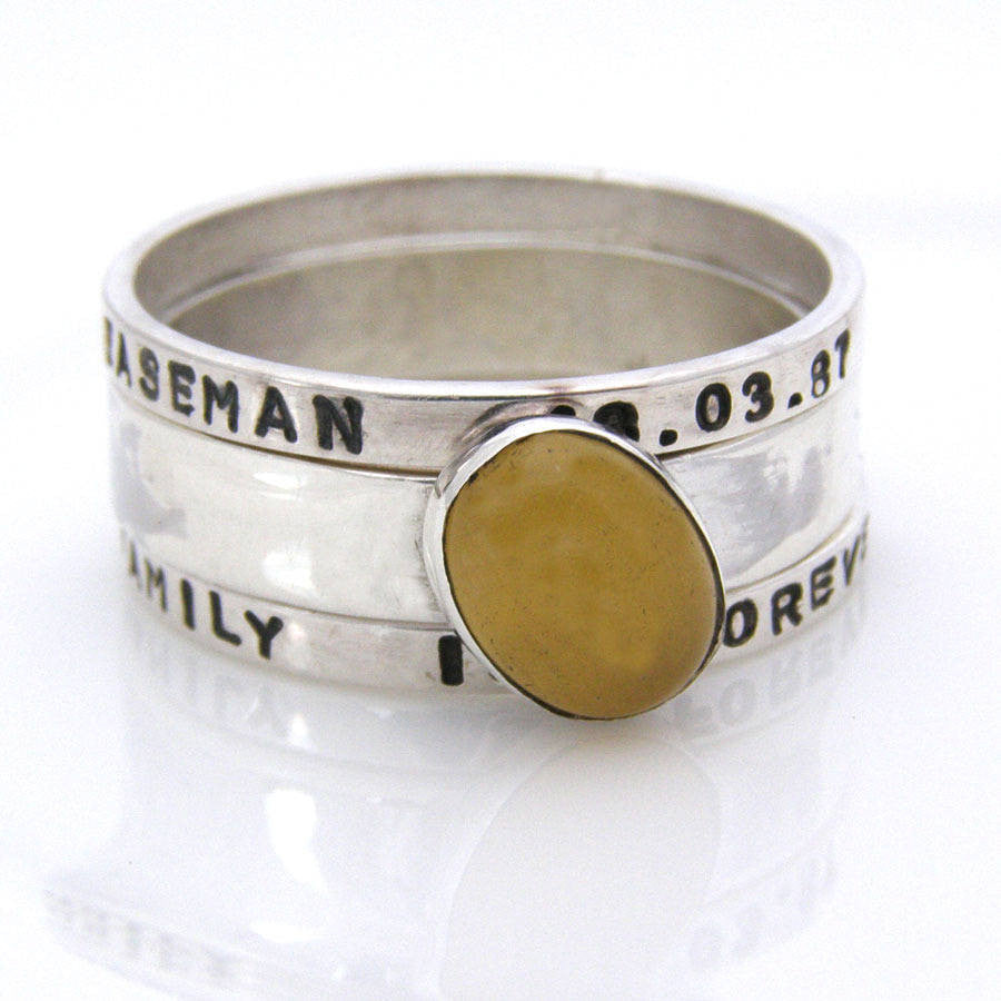 Silver Wide Stacking Ring