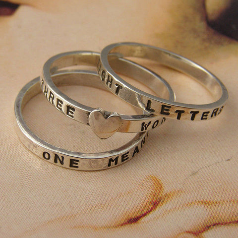Fine Silver Stacking Rings