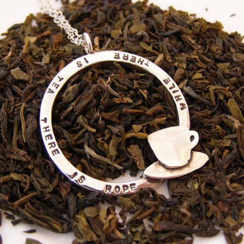 Hand Made Silver Tea Necklace