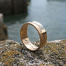 Gold Personalised Coast Ring