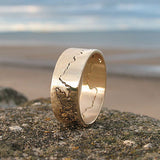 Gold Personalised Coast Ring
