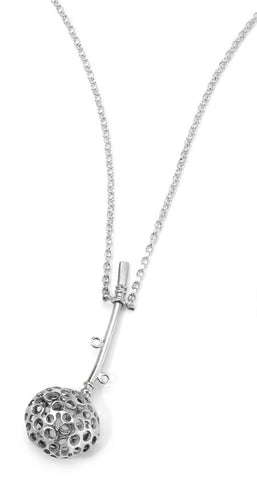 Organic Silver Pod Necklace