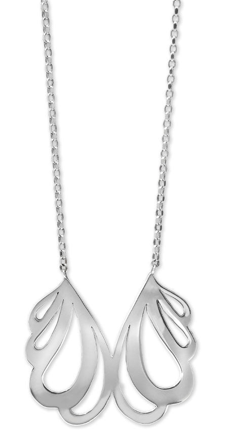 Organic Silver Shell Necklace