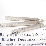 Personalised Silver Bar Pendant