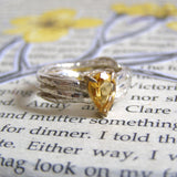 Silver And 9ct Gold Citrine Ring