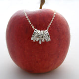 Personalised Fine Silver Hoops Necklace