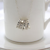 Personalised Fine Silver Hoops Necklace