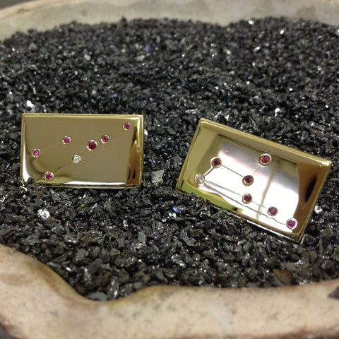 Personalised 18ct Gold Constellation Cufflinks