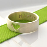 Personalised Silver Heart Ring