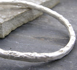 Sterling Silver 'Melt Me' Oval Bangle