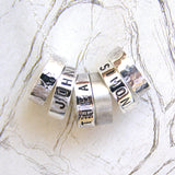 Personalised Silver Hoops Necklace