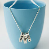Personalised Silver Hoops Necklace