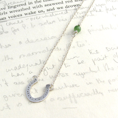 Silver Lucky Horse Shoe Necklace