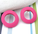 Cerise Wobble Hoops