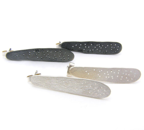 Silver Lacey Earrings(long)
