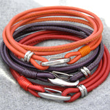 Personalised Silver & Leather Charm Bracelet