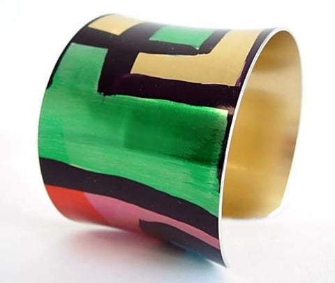 Anodized Aluminium Cuff - Stained Glass