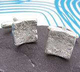 Sterling Silver 'Melt Me' Cuff Links