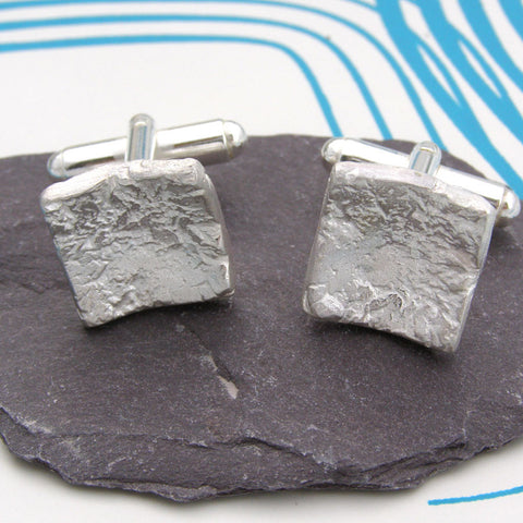 Sterling Silver 'Melt Me' Cuff Links