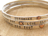 Sterling Silver Embellished Bangle