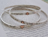Sterling Silver Embellished Bangle