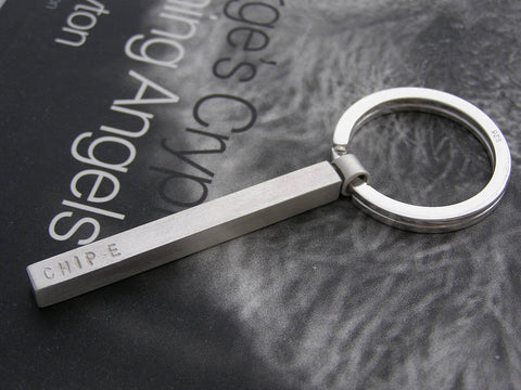 Personalised Sterling Silver Key Ring