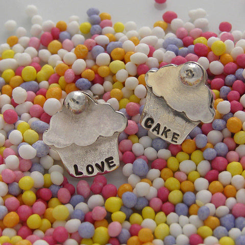 Love Cake Silver Hand Made Earrings