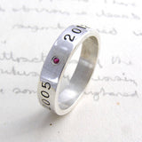 Silver Personalised Ring