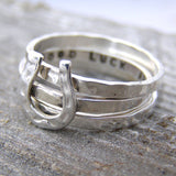Personalised Horse Shoe Stacking Ring
